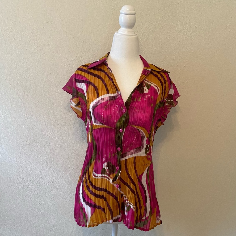 VINTAGE PLEATED LIGHTWEIGHT TEE / BUTTON UP